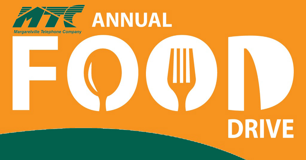 A graphic for the annual food drive held by MTC.