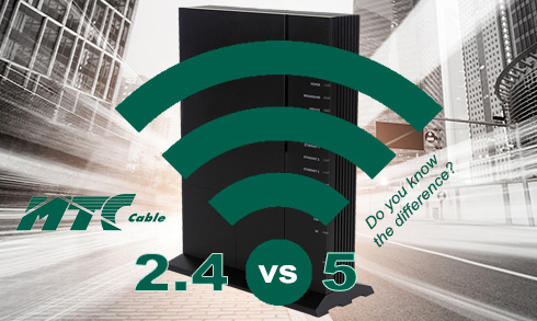19-8-blog-feature-1 Graphic comparing 2.4 GHz and 5 GHz Wi-Fi to explain the difference in wireless speeds.