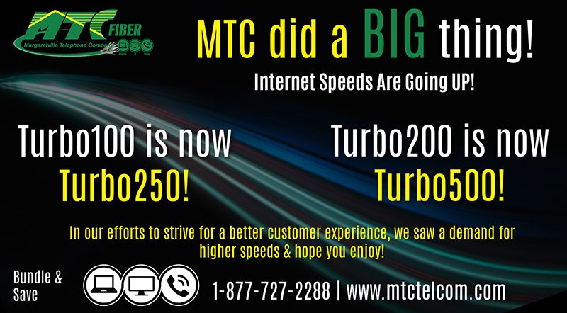 MTC graphic featuring increased internet speed.